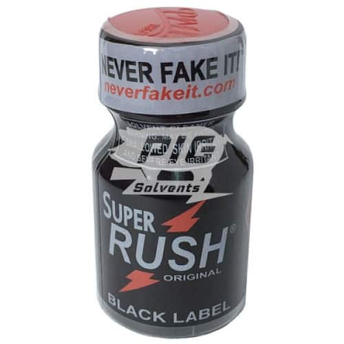 super rush black 10ml with pig solvent logo