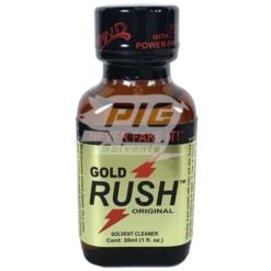 gold rush poppers 30ml with pig solvent logo